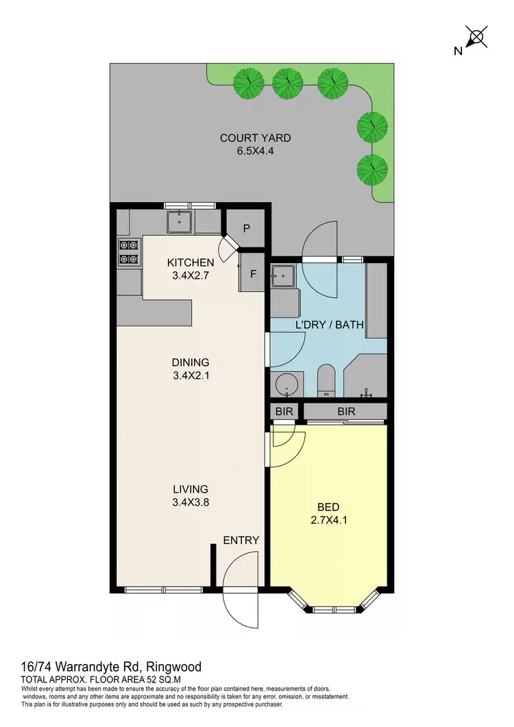 Floorplan of Homely retirement listing, Unit 16/74 Warrandyte Road, Ringwood VIC 3134