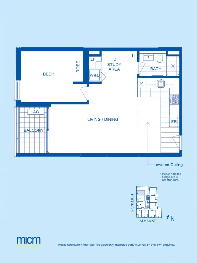 Floorplan of Homely apartment listing, 308/408 Spencer Street, West Melbourne VIC 3003