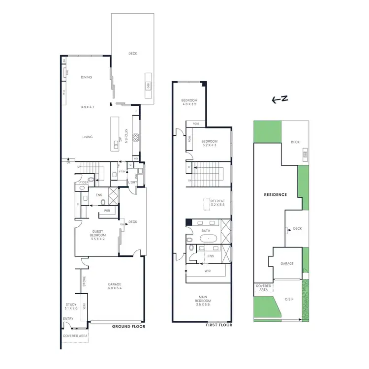 Floorplan of Homely townhouse listing, 334A Chesterville Road, Bentleigh East VIC 3165