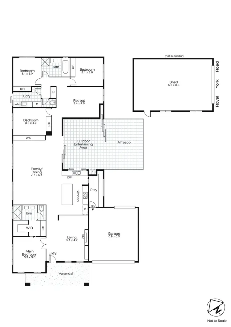 Floorplan of Homely house listing, 430 Greenhalghs Road Service Road, Winter Valley VIC 3358