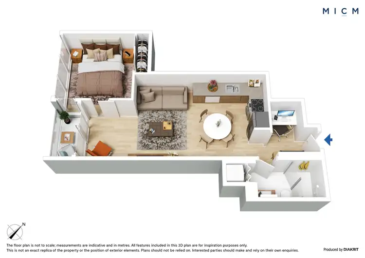 Floorplan of Homely apartment listing, 1505/1 Balston Street, Southbank VIC 3006