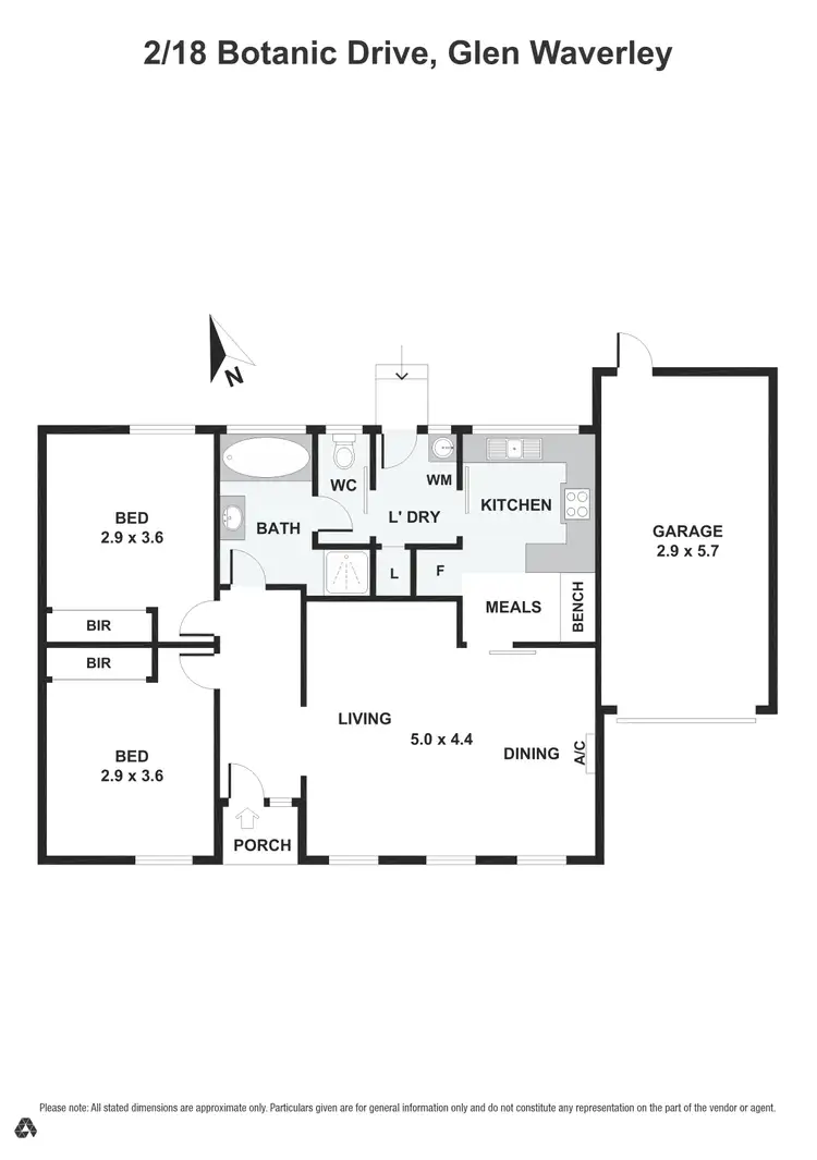 Floorplan of Homely unit listing, 2/18 Botanic Drive, Glen Waverley VIC 3150