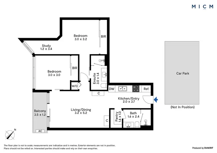 Floorplan of Homely apartment listing, 3502/1 Balston Street, Southbank VIC 3006