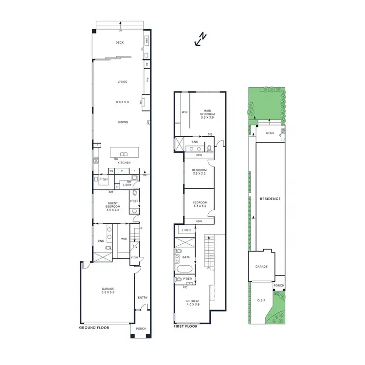 Floorplan of Homely townhouse listing, 44b Second Street, Parkdale VIC 3195