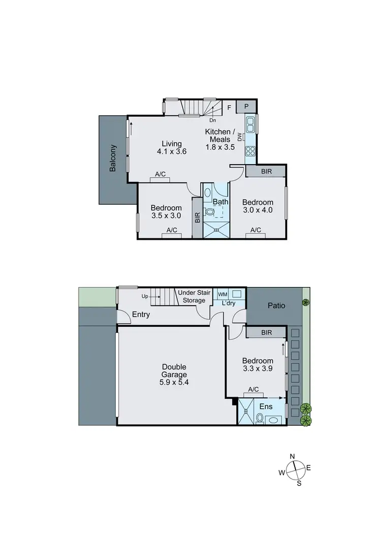 Floorplan of Homely townhouse listing, 3/8 Kelly Street, Chadstone VIC 3148