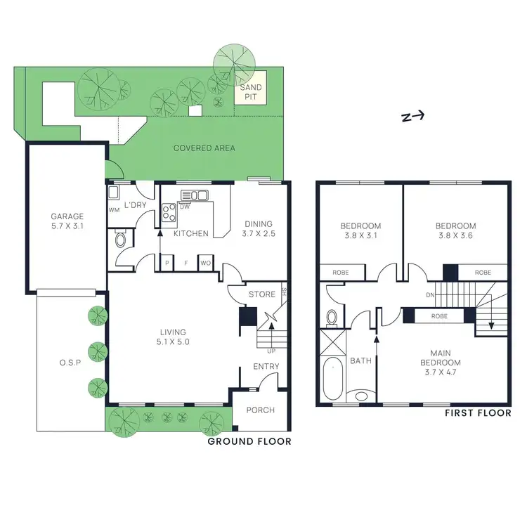 Floorplan of Homely townhouse listing, 14/15a Wattle Grove, Mckinnon VIC 3204