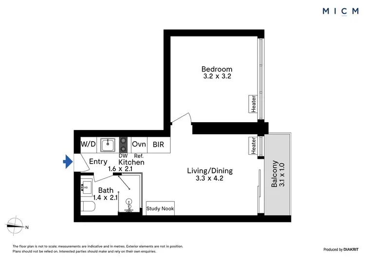 Floorplan of Homely apartment listing, 2203/181 ABeckett Street, Melbourne VIC 3000
