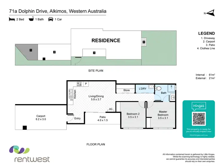 Floorplan of Homely house listing, 71A Dolphin Drive, Alkimos WA 6038
