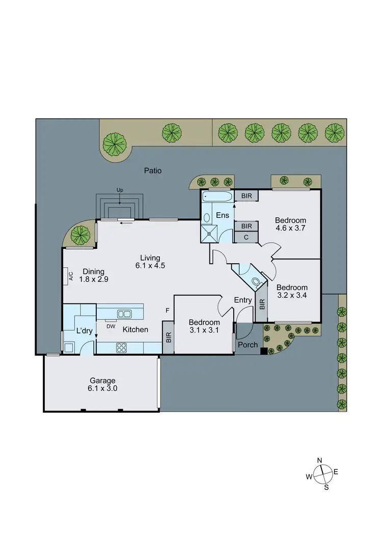 Floorplan of Homely townhouse listing, 2/21 Grandview Road, Chadstone VIC 3148