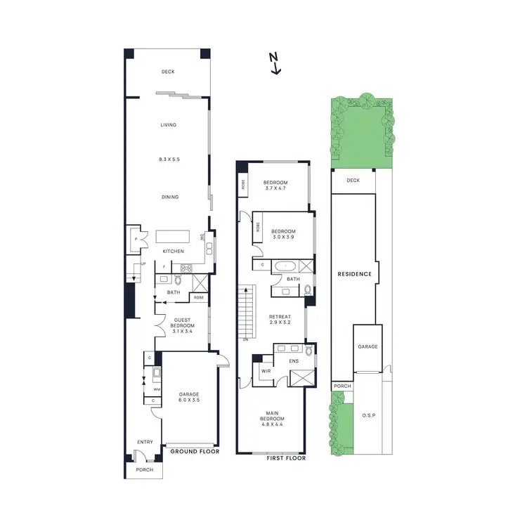 Floorplan of Homely townhouse listing, 28a Atkinson Street, Bentleigh VIC 3204