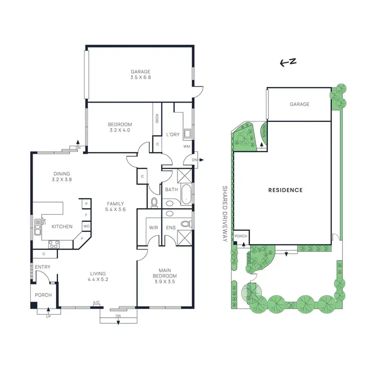 Floorplan of Homely townhouse listing, 1/42 Bendigo Avenue, Bentleigh VIC 3204