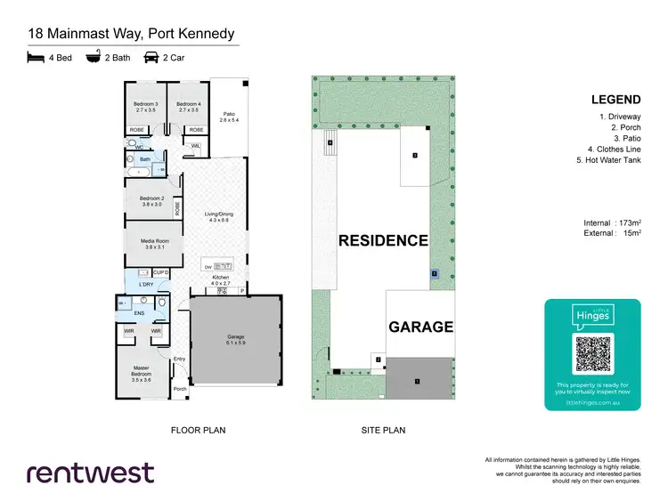 Floorplan of Homely house listing, 18 Mainmast Wy, Port Kennedy WA 6172