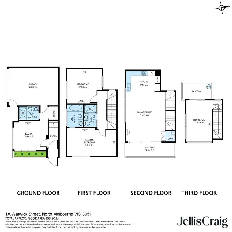 Floorplan of Homely townhouse listing, 1A Warwick Street, North Melbourne VIC 3051
