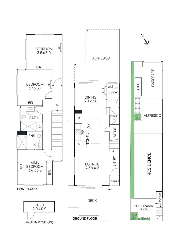 Floorplan of Homely townhouse listing, 34 Stellar Place, Bundoora VIC 3083
