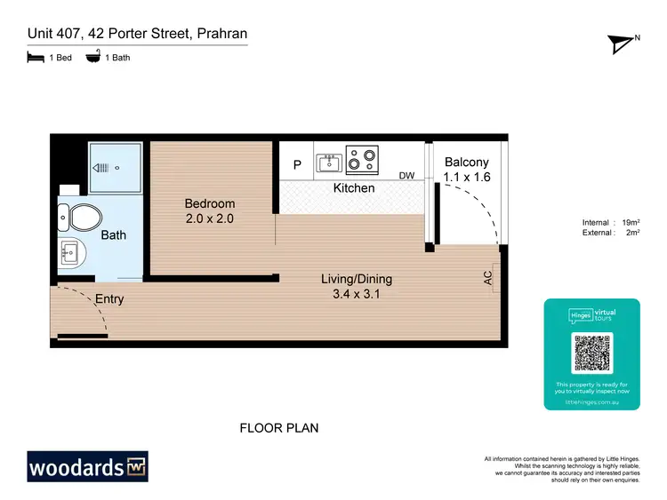 Floorplan of Homely apartment listing, 407/42 Porter Street, Prahran VIC 3181