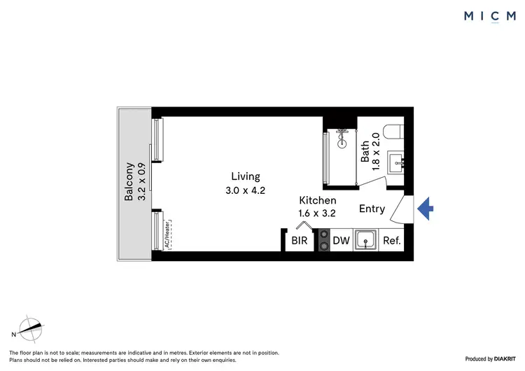 Floorplan of Homely apartment listing, 1003/181 ABeckett Street, Melbourne VIC 3000