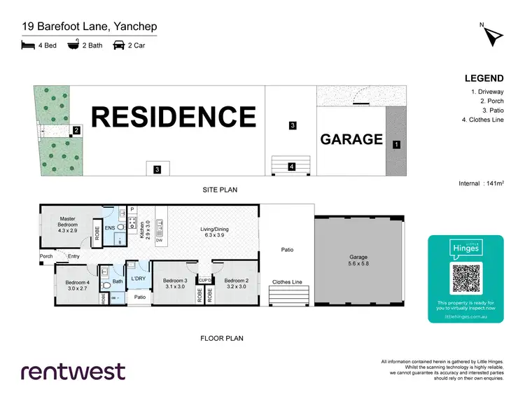 Floorplan of Homely house listing, 19 Barefoot La, Yanchep WA 6035