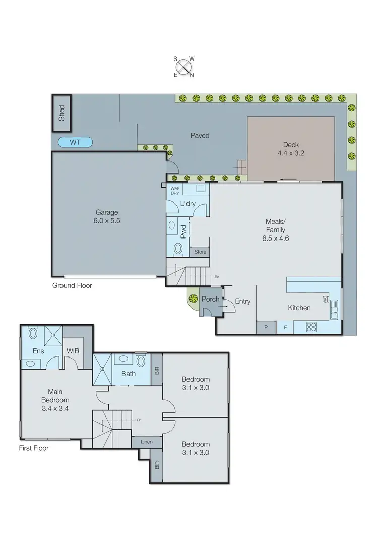Floorplan of Homely townhouse listing, 3/494 Main Street, Mordialloc VIC 3195
