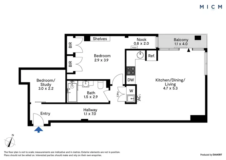 Floorplan of Homely apartment listing, 610/118 Russell Street, Melbourne VIC 3000