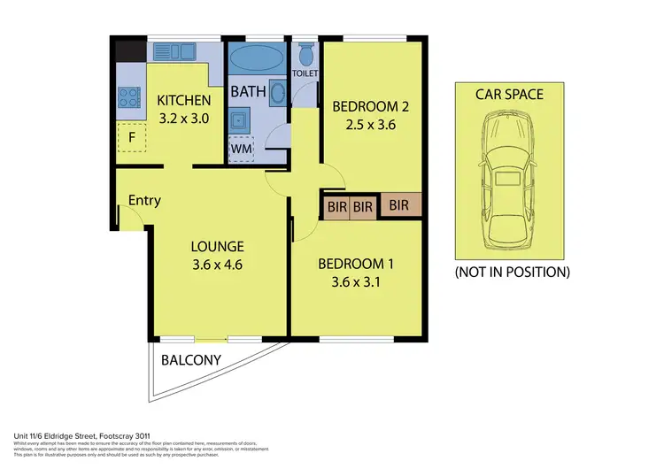 Floorplan of Homely flat listing, 11/6 Eldridge Street, Footscray VIC 3011