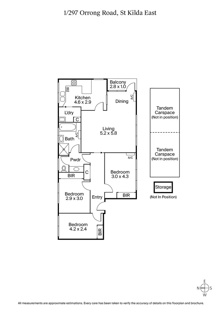 Floorplan of Homely apartment listing, 1/297 Orrong Road, St Kilda East VIC 3183