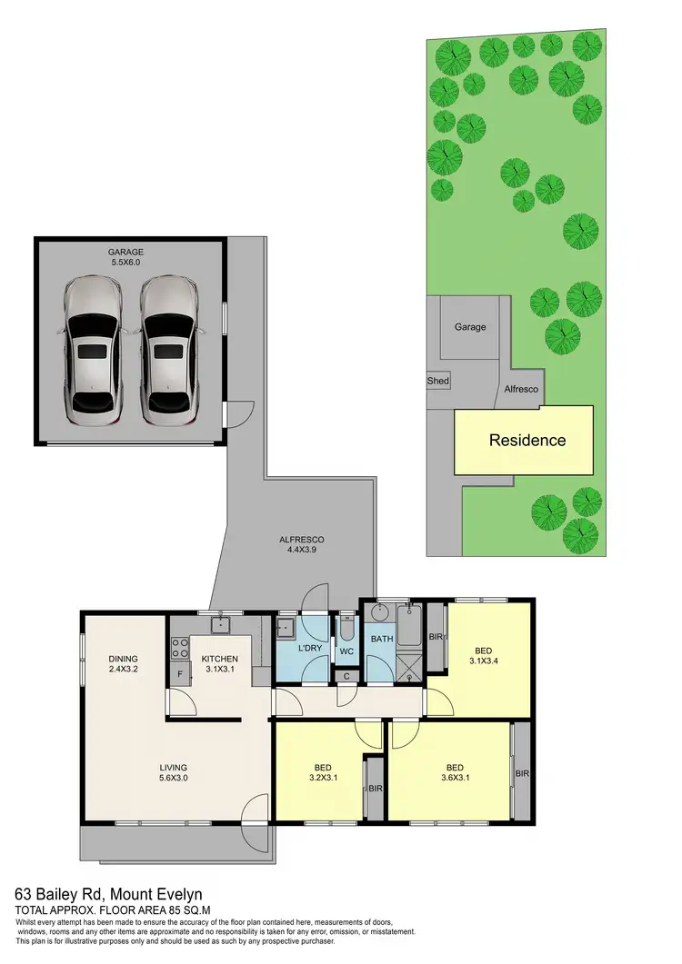 Floorplan of Homely house listing, 63 Bailey Road, Mount Evelyn VIC 3796