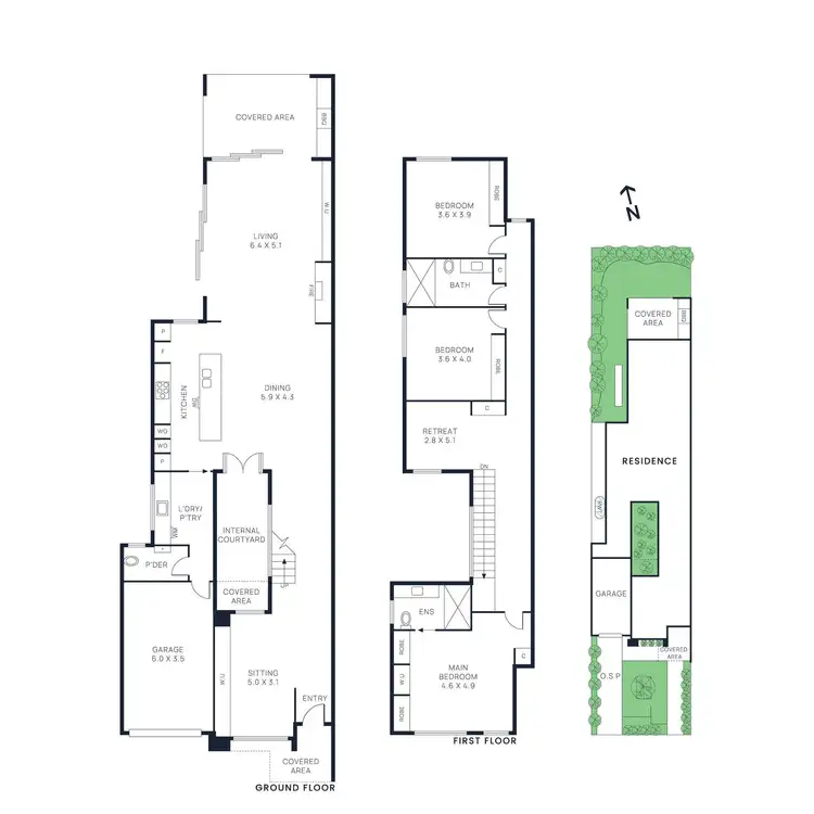 Floorplan of Homely townhouse listing, 3a Lesden Street, Bentleigh East VIC 3165