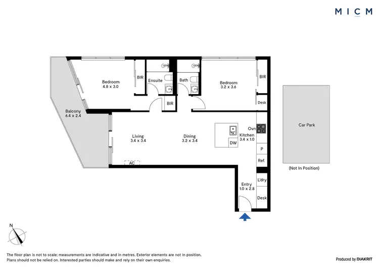 Floorplan of Homely apartment listing, 1805/50 Albert Road, South Melbourne VIC 3205