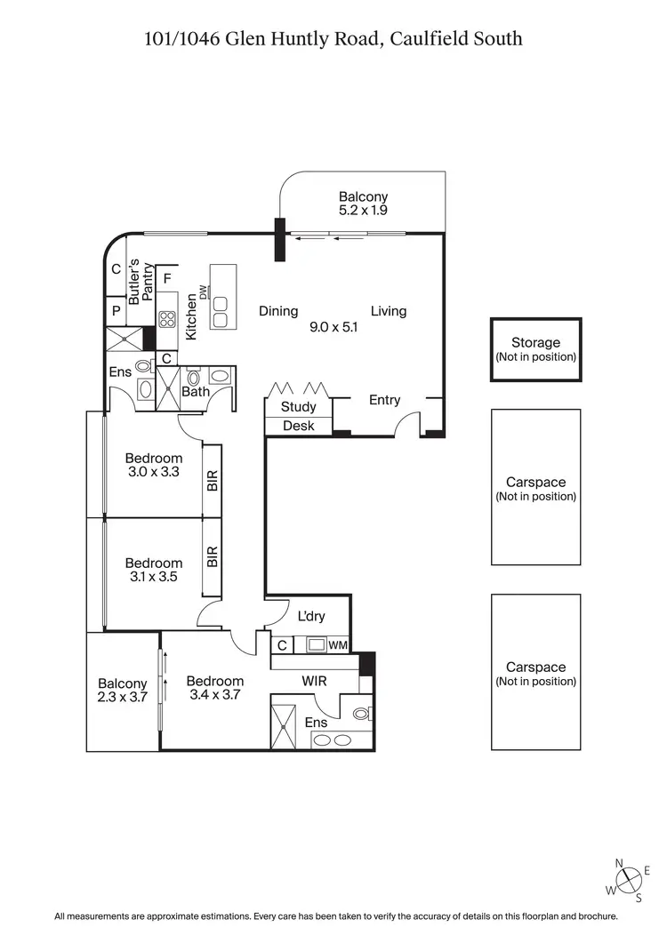 Floorplan of Homely apartment listing, 101/1046 Glen Huntly Road, Caulfield South VIC 3162
