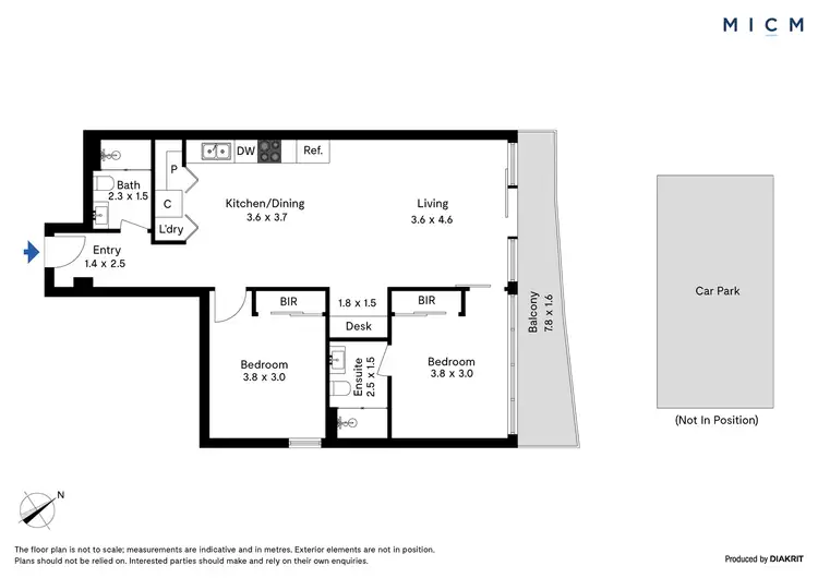 Floorplan of Homely apartment listing, 5004/560 Lonsdale Street, Melbourne VIC 3000