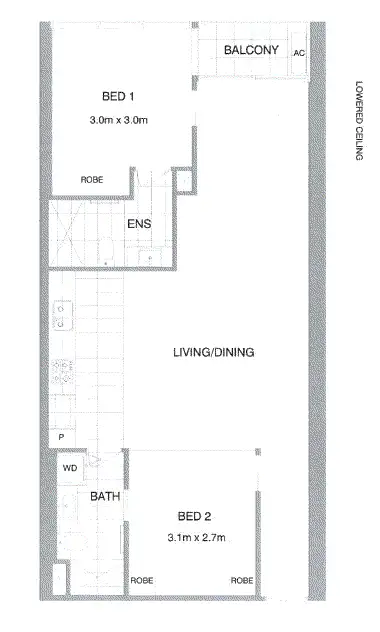 Floorplan of Homely apartment listing, 1608/601 Little Lonsdale Street, Melbourne VIC 3000