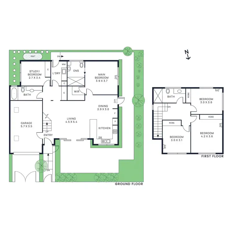 Floorplan of Homely townhouse listing, 10 Anstee Grove, Bentleigh VIC 3204
