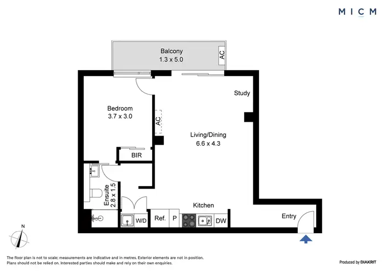 Floorplan of Homely apartment listing, 609/25 Wills Street, Melbourne VIC 3000
