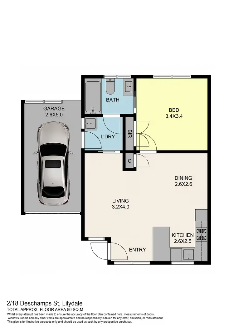 Floorplan of Homely unit listing, 2/18 Deschamps Street, Lilydale VIC 3140
