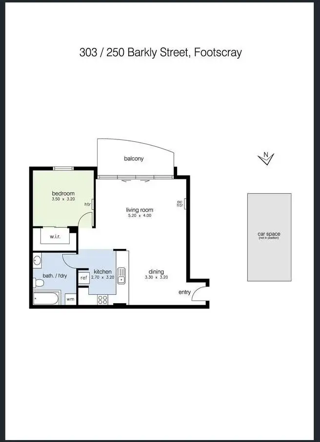 Floorplan of Homely apartment listing, 303/250 Barkly Street, Footscray VIC 3011