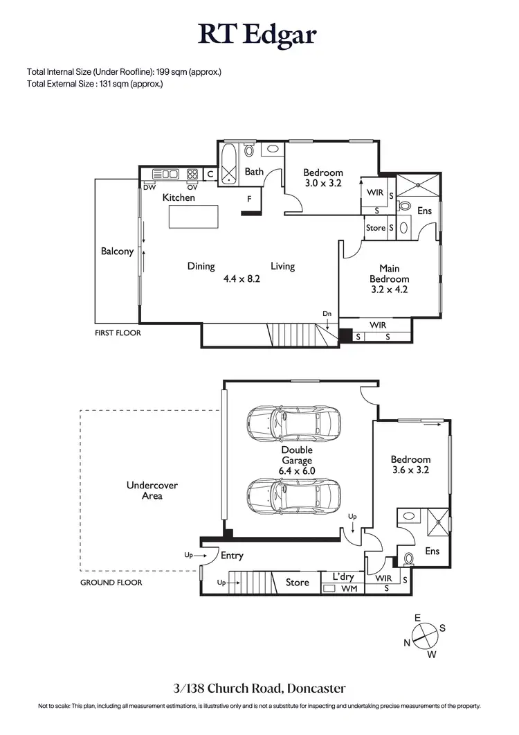 Floorplan of Homely townhouse listing, 2&3/138 Church Road, Doncaster VIC 3108