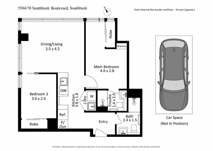 Floorplan of Homely apartment listing, 5504/70 Southbank Boulevard, Southbank VIC 3006