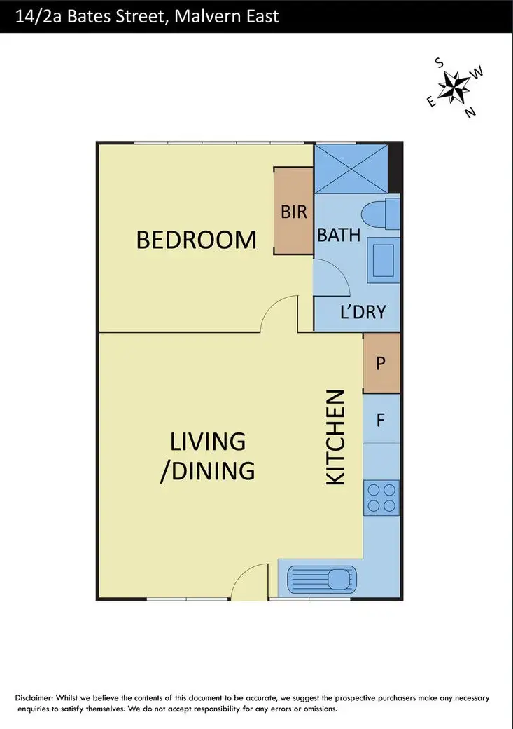 Floorplan of Homely apartment listing, 14/2A Bates Street, Malvern East VIC 3145