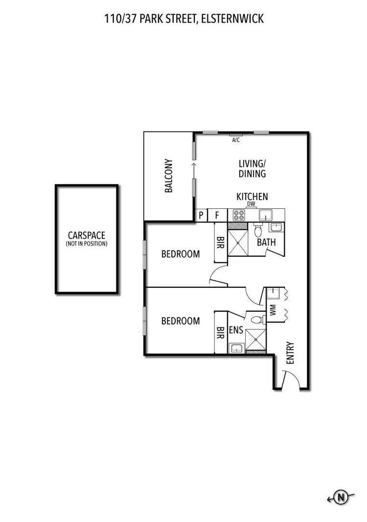 Floorplan of Homely apartment listing, 110/37 Park Street, Elsternwick VIC 3185