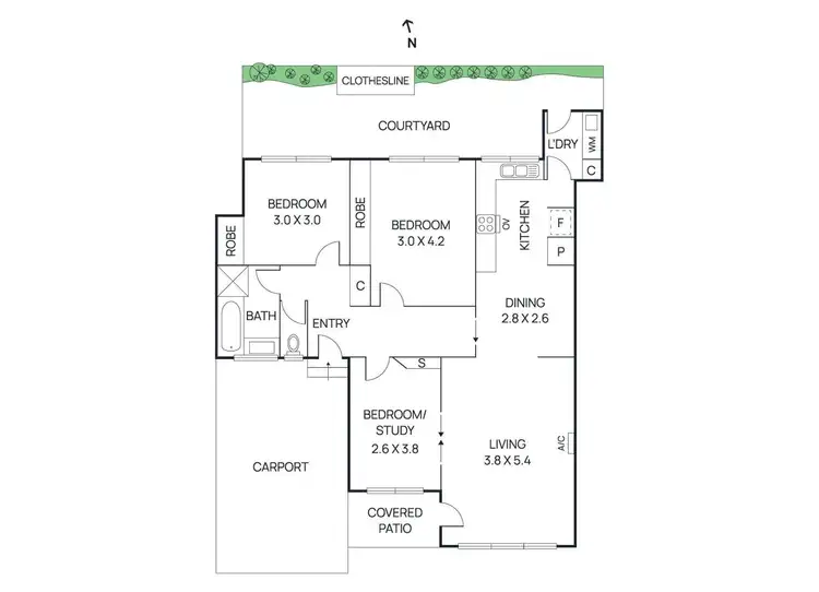 Floorplan of Homely villa listing, 3/1078 Burke Road, Balwyn North VIC 3104
