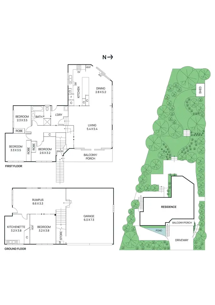 Floorplan of Homely house listing, 165 Grandview Grove, Rosanna VIC 3084