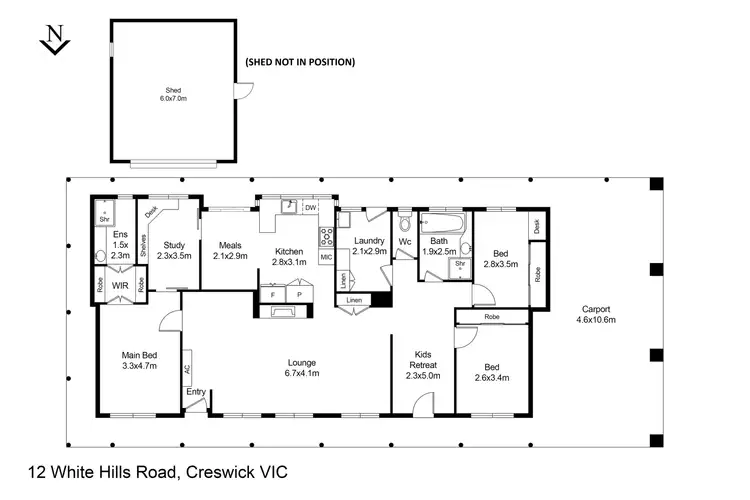 Floorplan of Homely house listing, 12 White Hills Road, Creswick VIC 3363