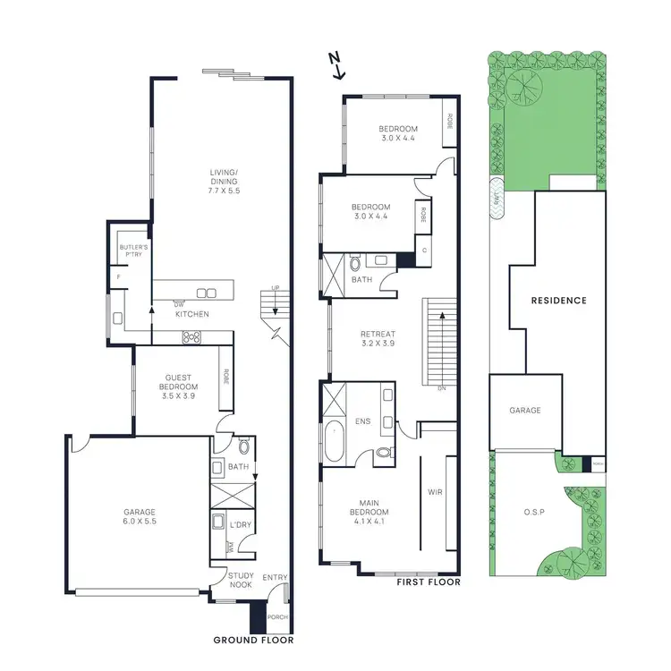 Floorplan of Homely townhouse listing, 968b North Road, Bentleigh East VIC 3165