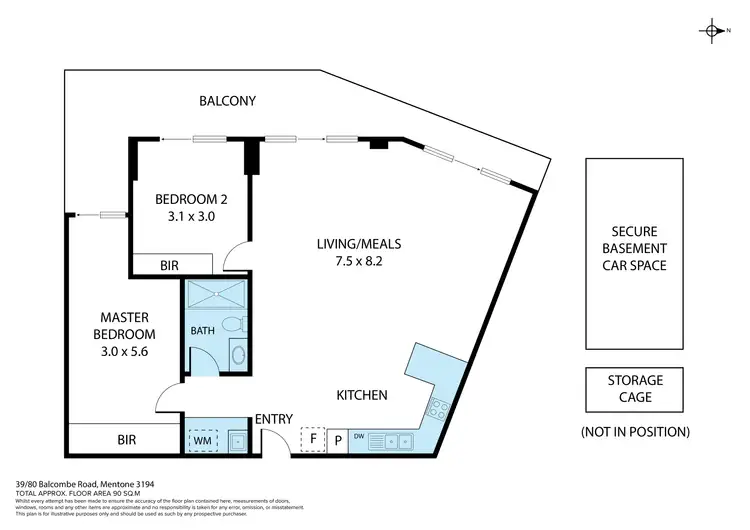Floorplan of Homely apartment listing, 39/80 Balcombe Road, Mentone VIC 3194