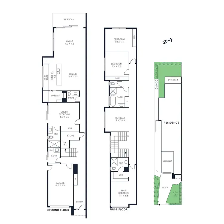 Floorplan of Homely townhouse listing, 9a Begg Street, Bentleigh East VIC 3165