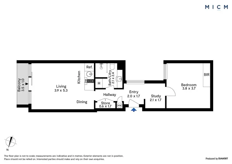 Floorplan of Homely apartment listing, 2013/288 Spencer Street, Melbourne VIC 3000