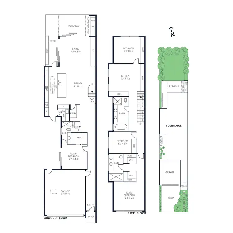 Floorplan of Homely townhouse listing, 5a Chalmers Street, Mckinnon VIC 3204