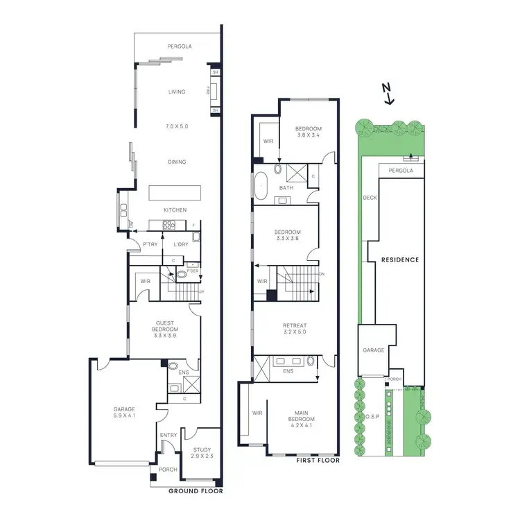 Floorplan of Homely townhouse listing, 42b Goodrich Street, Bentleigh East VIC 3165