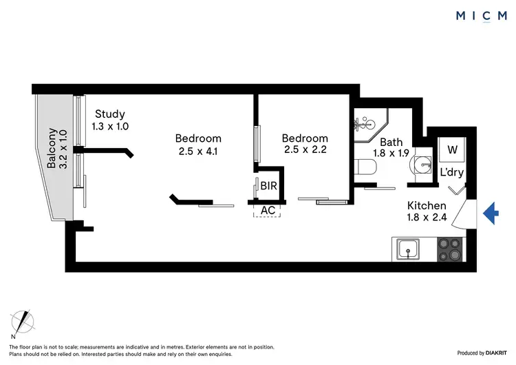 Floorplan of Homely apartment listing, 811/585 La Trobe Street, Melbourne VIC 3000