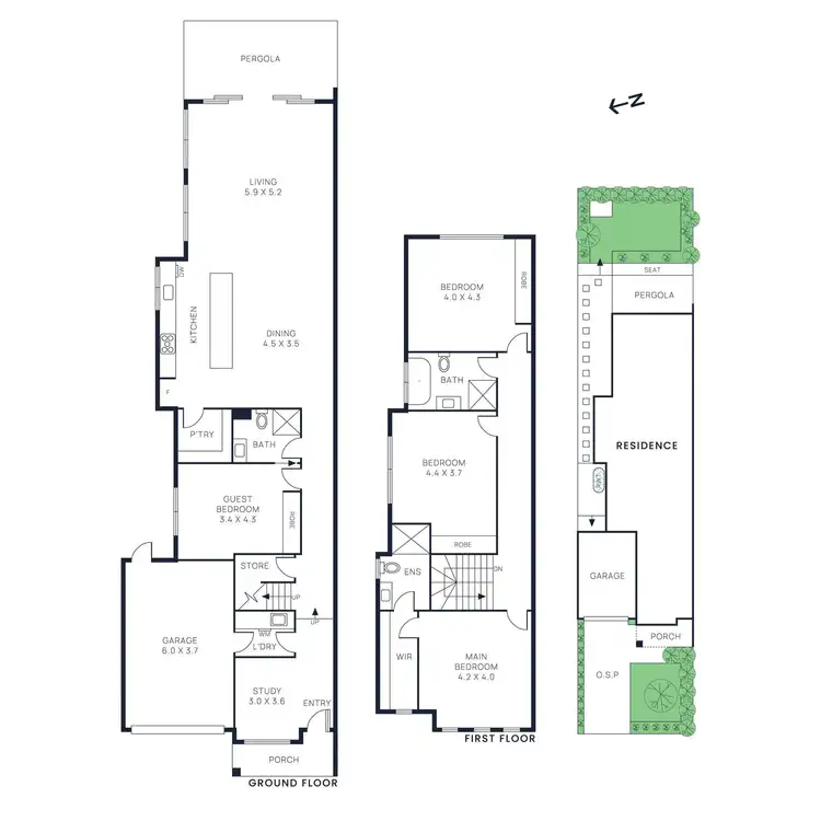 Floorplan of Homely townhouse listing, 6B Bruthen Street, Moorabbin VIC 3189